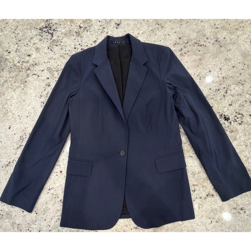 Theory Navy Blazer Size M – Single Button Tailored Jacket
