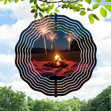 Metal Hanging Wind Spinners & Chimes for Yard & Garden - Elegant Swirling