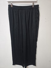Barefoot Dreams Black High Rise Wide Leg Lounge Cropped Pants Womans Size Medium