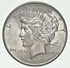 BU 1934-D Peace Silver Dollar $1 Unc MS 90% - Denver Mint