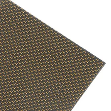 1 Pcs 3K Carbon Fiber Sheet 250x100x1mm Board with Gold Metallic Threads