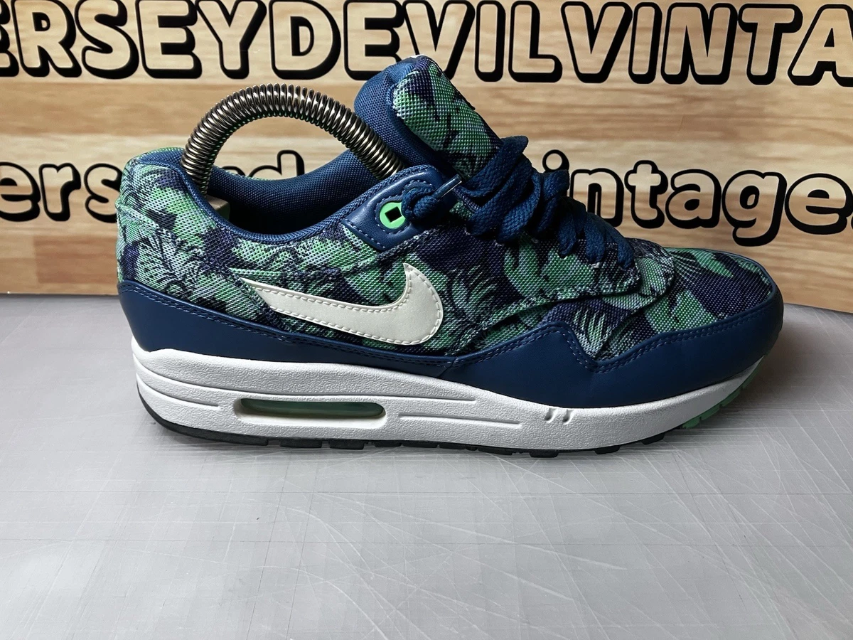 Nike Air Max 1 GPX blue green white Nike Air Max 1 GPX Floral Size 10.5 2014 Rare Authentic Blue  main image 2