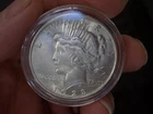 PEACE SILVER DOLLAR 1923 GEM BU BLAZING WHITE IN HARD CAPSULE 90% SILVER