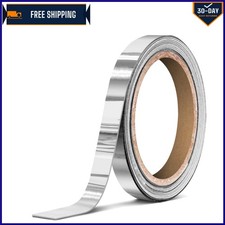 Long-lasting Waterproof Silver Chrome Vinyl Adhesive Tape - 1/4 Inch x 30ft Roll