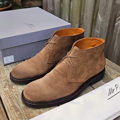 Mr Porter Jacques Suede Desert Boots Husk Sz 11 D Made In Portugal $470 WORN 1X!
