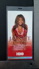 JANET JACKSON / POST CONCERT - VINTAGE ORIGINAL HBO SHOW LAMINATE BACKSTAGE PASS