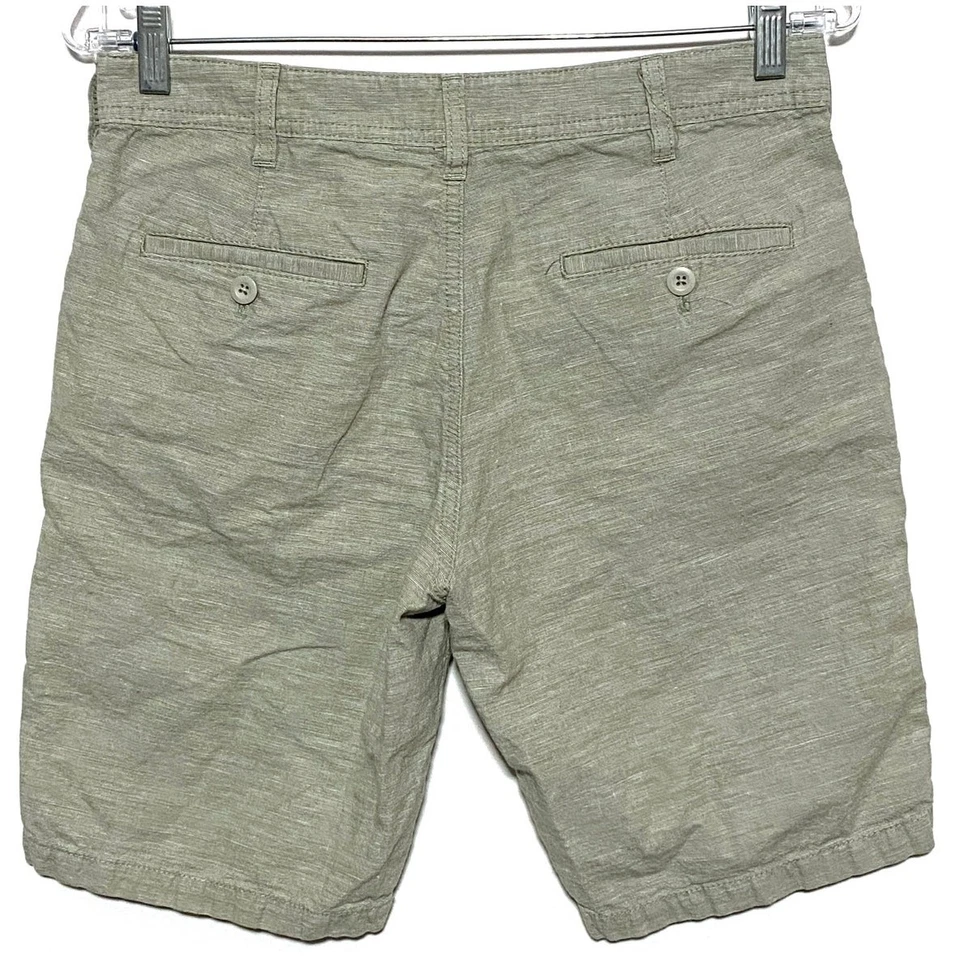 Шорты Express Classic Fit Chinos льняные хлопковые мужские 28 опрятные повседневные Y2K - Изображение 2 из 4