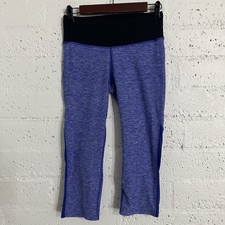 New Balance Womens Athletic Capri Leggings S Black Blue NB Dry Moisture Wicking