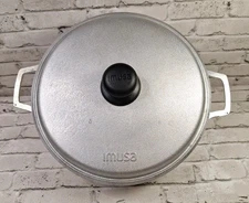 IMUSA 11” x 4" Cast Aluminum Stock Pot With Lid 22 5E NFS