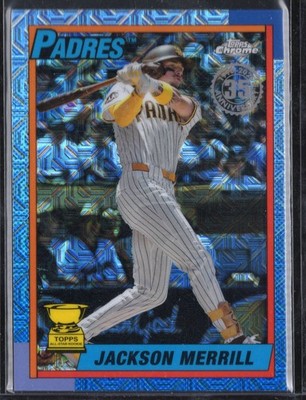 2025 Topps #T90C-34 Jackson Merrill 1990 Topps Baseball 35th Anniversary Chrome
