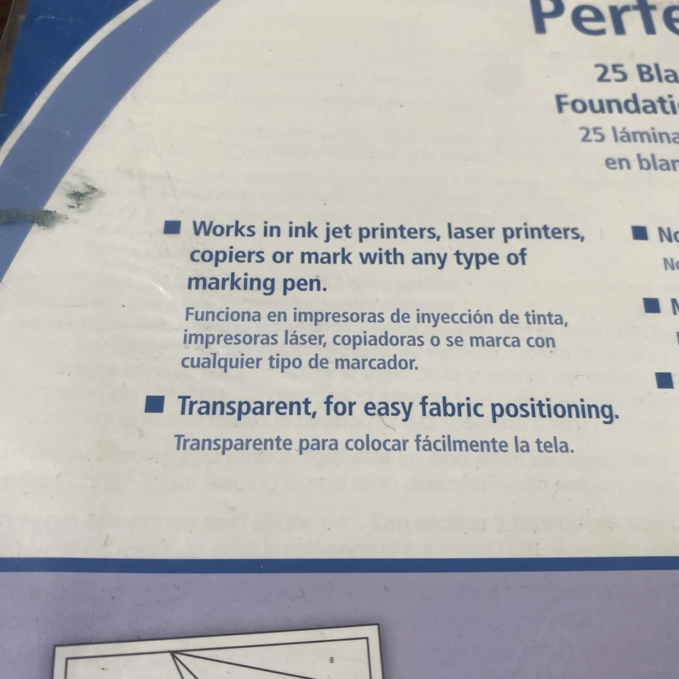 June Tailor Perfect Piecing - Hojas base - Paquete de 25 hojas Foto 3 de 4