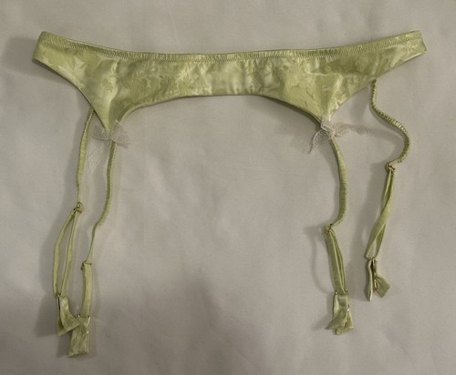 Victoria's Secret hellgrüner verstellbarer Satin-Strumpfgürtel Größe Medium/Large neu ohne Etikett
