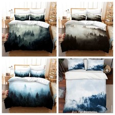 3D Forest Fog Sky Landscape Quilt Cover Duvet Cover Comforter set