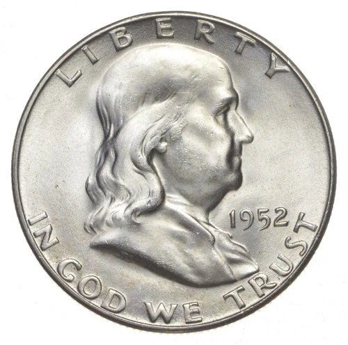 Choice Unc 1952 S Franklin Half Dollar Gem BU From Original Roll
