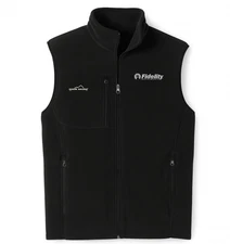 NWT 100% Authentic Fidelity Investments Wall Street Finance Vest / Gilet Black M