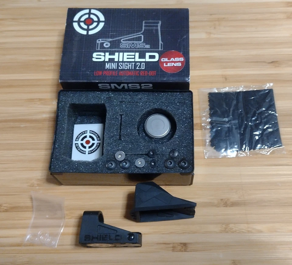 Shield Rotpunktvisier 2.0 Glaslinse +  Adapterplatte für Glock MOS (gebraucht)