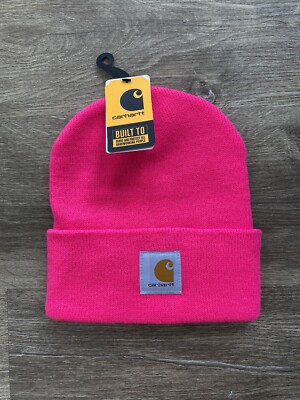 SALE ?Trendy NWT Barbie Hot Pink Glow Carhartt Knit Cuffed  display picture 3