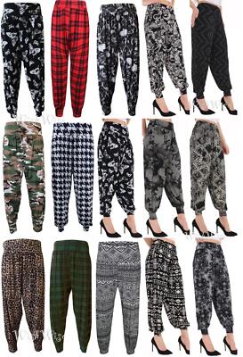 WOMENS FULL LENGTH HAREEM TROUSERS ALI BABA LADIES HAREM LEGGINGS PLUS SIZE 8-26