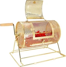 GSE Raffle Drum, Professional Brass Raffle Ticket Spinning Cage, Holds 5,000 Tic