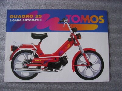 Tomos Quadro 25 2-Gang Automatik Prospektblatt / Sales sheet, D
