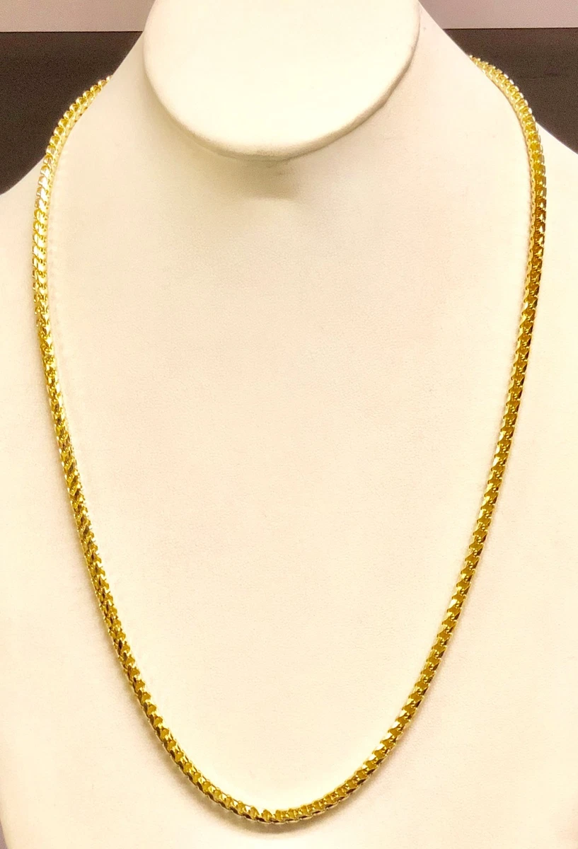 14k Yellow Gold Mens Solid D C Franco Curb Link 24