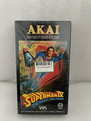 Superman IV  4 The Quest for Peace VHS AKAI Sealed 1987 Christopher Reeve NL