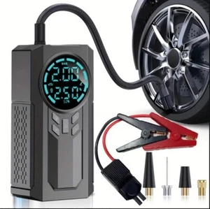 Car Jump Starter Power Bank With Air Compressor  + Flashlight + Carry Case