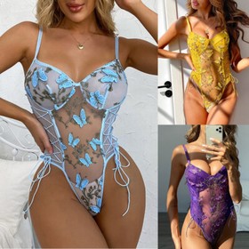 Women's Sexy-Lingerie Babydoll Sleepwear Underwear Lace Dress G-string Nightwear