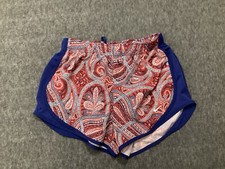 Nike Running Shorts Dri-Fit Size Small Womens Red Paisley Drawstring Lined