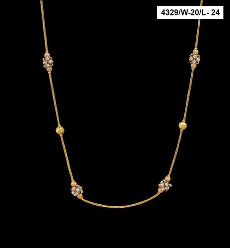 Gold Balls Heavy Long Necklace Chain 