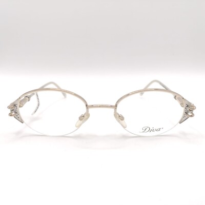 Diva by Trend Company Vintage Brille Made In italy 4521 50 Col. 1 Glitzersteine 