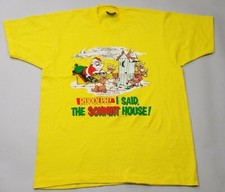 Vintage Screen Stars Rudolph I Said The Schmitt House T-Shirt Yellow L Christmas