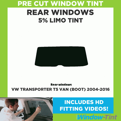 Passgenaue Tönungsfolie für VW Transporter T5 (Heck) 2004-16 5% Limo Black