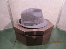 Vintage Dobbs Tweed Fedora Hat Tart Gray Color Size 7