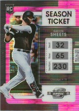2022 Panini Chronicles Contenders Optic Pink Pulsar #6 Gavin Sheets White Sox RC