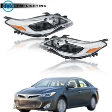 LH+RH Projector Headlights Halogen For Toyota Avalon 2013-2014 15 Black Housing