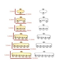Stainless Steel many holes Connectors for diy Earrings Bracelet Making