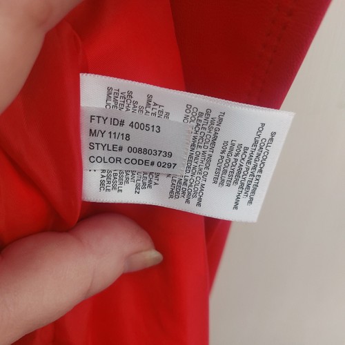 Faux Leather Jacket Red Women's Medium Express - Picture 12 of 15