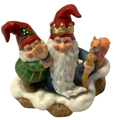 Vtg 1993 Fitz And Floyd Holiday Hamlet Old Royal Elf Figurine Enchanted Forest