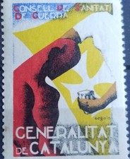 VIGNETTE GUERRE CIVILE ESPAGNOLE GENERALITAT DE CATALUNYA. CONSELL DE SANITAT DE