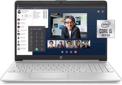 HP LAPTOP 15.6 FHD I5-1035G1 8GB 256GB SSD Natural Silver 15-DY1036NR