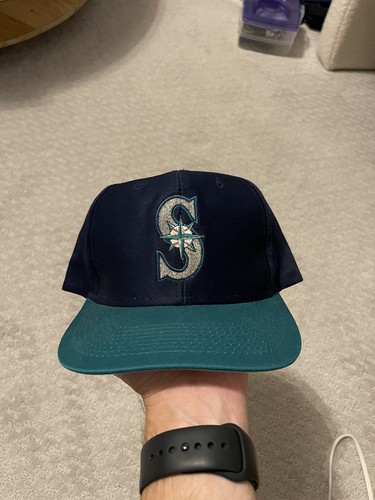 Seattle Mariners Vintage Snapback Cap Mütze - Logo 7 - Navy Blue & Teal