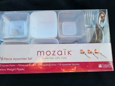 Mozaik Premium Plastic Mini Appetizer & Dessert Tasting Set 96 pieces Catering