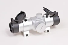 Stainless Silver Chrome 30mm Red Dot Sight Revolver Pistol Scope w/ Split Ring