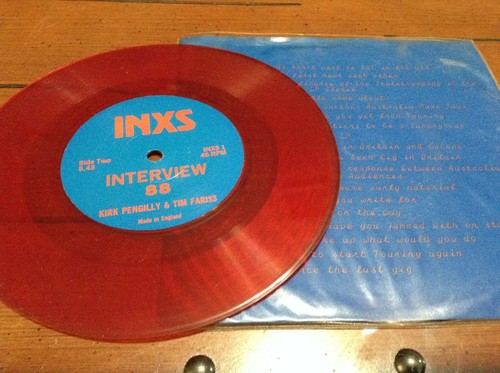 7" 45 RPM RECORD COLORED VINYL VINTAGE RETRO INXS INTERVIEW 1980'S UK IMPORT - Picture 5 of 5