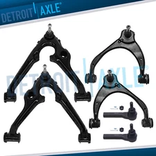 Front Upper Lower Control Arms Ball Joints Tie Rods for Silverado Sierra 1500