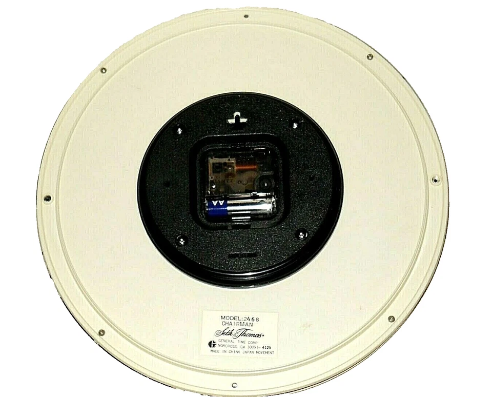RELOJ DE COLECCIÓN SETH THOMAS 12" PRESIDENT MODELO 2468 L GRAN ESTILO OFICINA PROFESIONAL Foto 2 de 4
