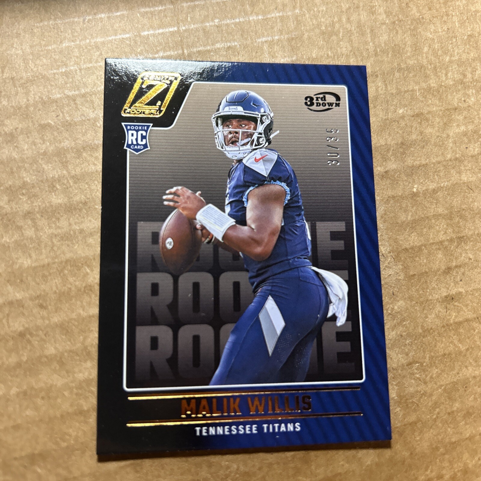 2022 Panini Zenith - Rookie #103 Malik Willis 30/35  RC)