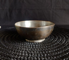 Vintage Handcrafted Original Brass Holy Decorative Bowl Old Rich Patina MT836