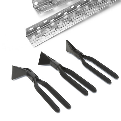 3 Pieces Sheet Metal Pliers Set Straight 45°&90° Hand Seamers Sheet Metal Tools